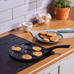 Karaca Fluffy – Antihaft-Pfannkuchenpfanne 26 cm mit Induktions-Keramikbeschichtung (Schwarz)