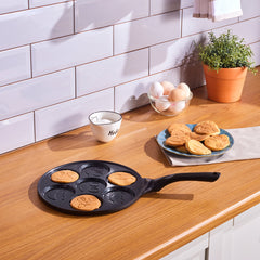 Karaca Fluffy – Antihaft-Pfannkuchenpfanne 26 cm mit Induktions-Keramikbeschichtung (Schwarz)