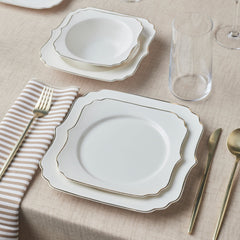 Karaca Stream Bone Vintage Gold Tafelservice für 6 Personen, 24-teilig