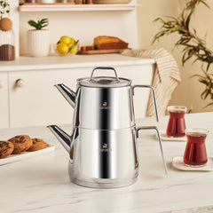 Karaca Steelina Teekannen Set aus Edelstahl, 3-teilig