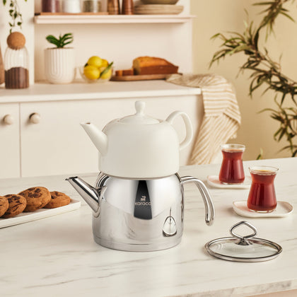 Karaca Pocelinox Porzellan Teekannen Set, 3-teilig