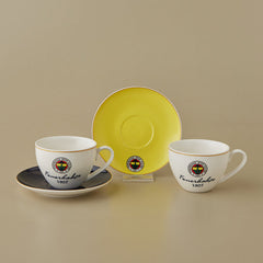 Karaca x Fenerbahçe lizenziertes Teetassen-Set für 2 Personen – 4-teilig, 220 ml