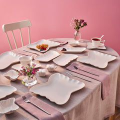 Karaca Stream Bone China Pieris Servierset für 6 Personen, 34-teilig