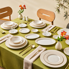 Karaca Elegance Bone Alessa Tafel- und Frühstücksset für 8 Personen, 52-teilig