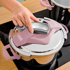 Karaca Perfect Pink Schnellkochtopf-Set 4 + 6 Liter, 4-teilig