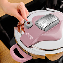 Karaca Perfect Pink Schnellkochtopf-Set 4 + 6 Liter, 4-teilig