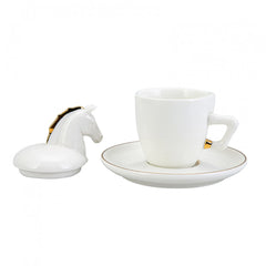 Karaca Horse 4 Pieces For 2 Persons Mocha Espresso Cups Porcelain