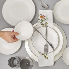 KARACA ALICIA 24-piece porcelain tableware set for 6 people platinum