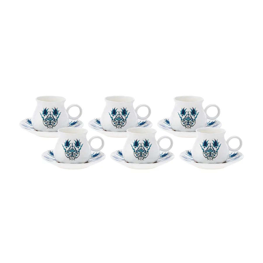 Karaca Bursa coffee cup set for 6 people 90 ml 