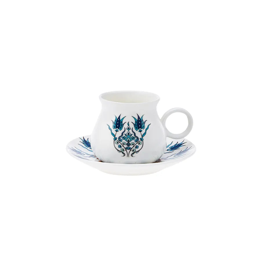 Karaca Bursa coffee cup set for 6 people 90 ml 