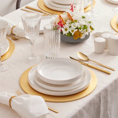 Karaca Streamline New Saturn Gold 59-piece porcelain tableware set for 12 people