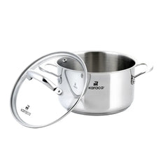 Karaca stainless steel cooking pot set 9 pieces