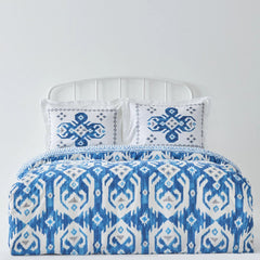 Karaca Home Neos Bettwäsche-Set für Doppelbett Blau aus 100 % Baumwolle
