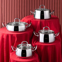 Karaca PowerSteel 316+ Nikko 8-piece pot set steel