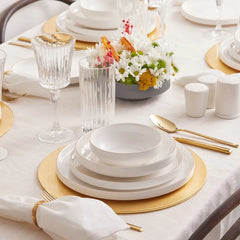 Karaca Streamline New Saturn Gold 59-piece porcelain tableware set for 12 people