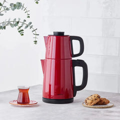 Cafetière à thé en acier inoxydable rouge Karaca Tea Break