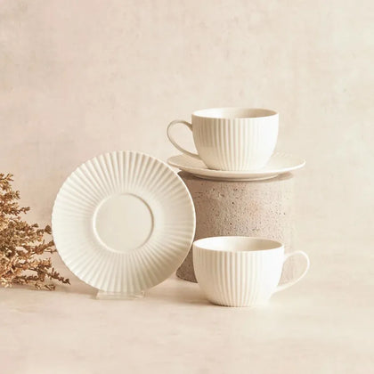 Karaca Seashell Teetassen Set, 12-teilig für 6 Personen