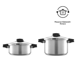 Karaca Quick & Safe Schnellkochtopf-Set 4 + 6 Liter, 4-teilig