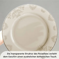 Karaca Siena New Generation Bone Gold Geschirrset, 56-teilig, 12-Personen