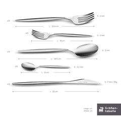 Karaca Lizbon Besteck-Set für 12 Personen, 60-teilig