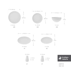 Karaca Forever Bone Allure 41-Teiliges 12-Personen Geschirrset