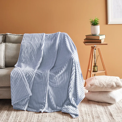 Karaca Ruby Stripe Wellsoft TV-Decke Blau, 130 × 150 cm