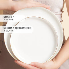 Stream Bone New Saturn Tafelservice, 53-teilig, Gold