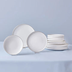 Karaca Streamline New Saturn Gold – 12 Teilig Bone China Dinner Set für 4 Personen
