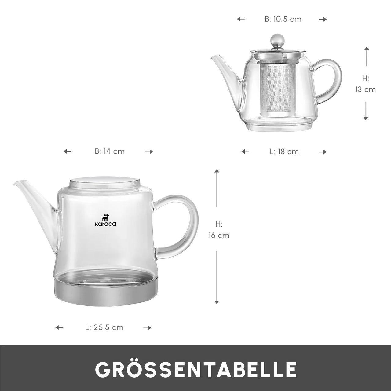 Karaca Dora glass teapot 