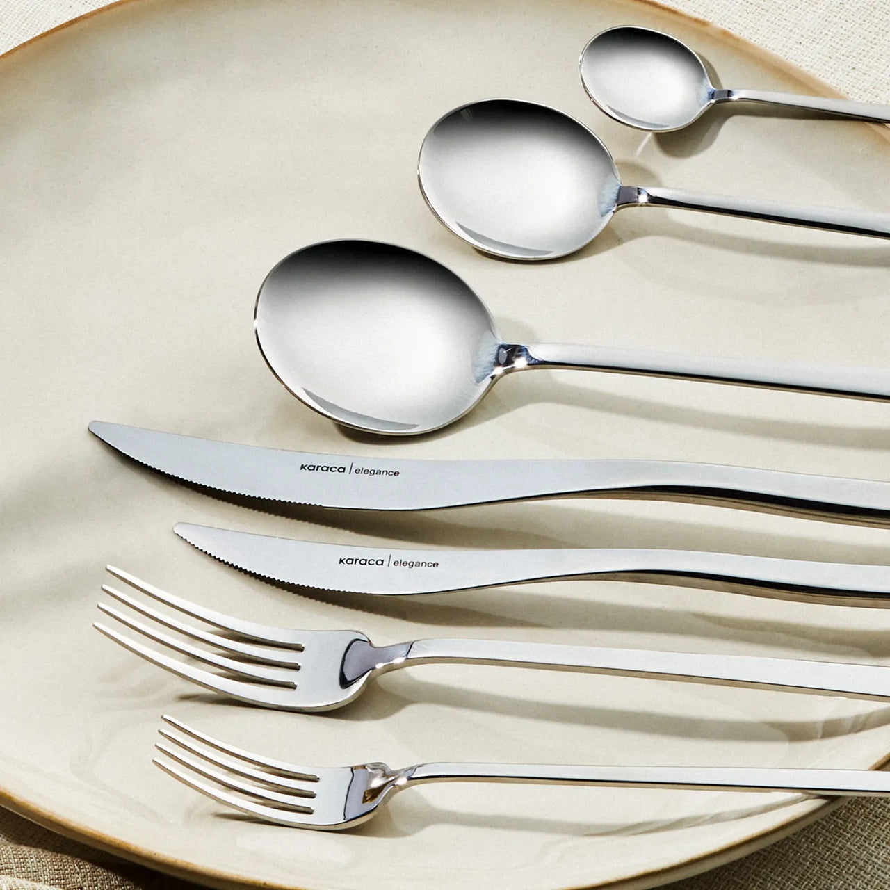 Karaca Amour Elegance Besteckset für 12 Personen 84 teilig