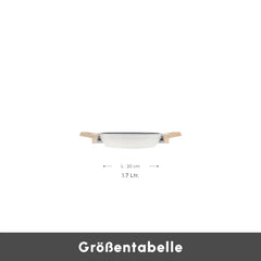 Karaca Swiss Crystal 20 cm Tiefe Bratpfanne – Creamy | Induktion
