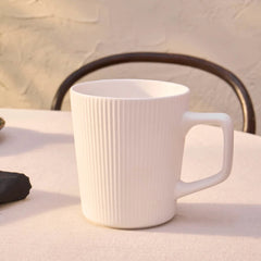 Karaca Vini Kaffeebecher Weiss aus Steinzeug, 520 ml