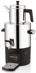 Korkmaz Çayşef Elektrischer Samowar – Silber, 5 L + 2 L