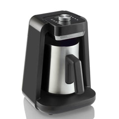 OKKA Rich Spin Pro OK0026-K, Türkische Kaffeemaschine, Schwarz-Chrom