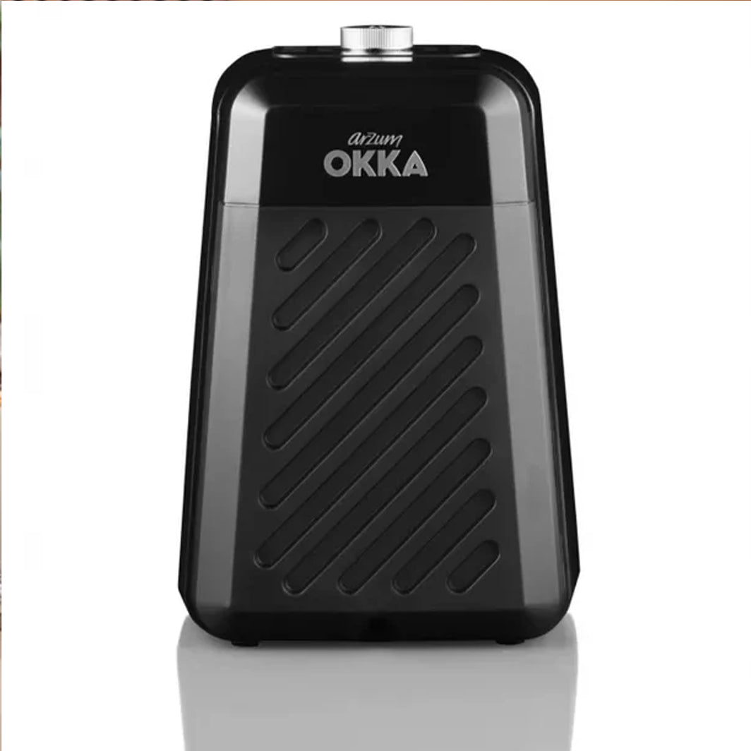 OKKA Rich Spin Pro OK0026-K, Türkische Kaffeemaschine, Schwarz-Chrom