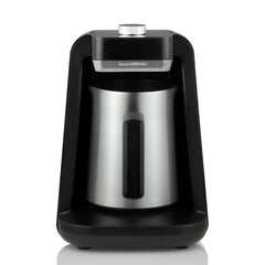 OKKA Rich Spin Pro OK0026-K, Türkische Kaffeemaschine, Schwarz-Chrom