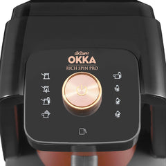 OKKA Rich Spin Pro OK0026, Türkische Kaffeemaschine, Schwarz-Kupfer