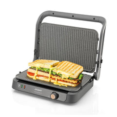 Arzum Tostcu Delux AR2001 Kontaktgrill und Sandwichtoaster, Silber