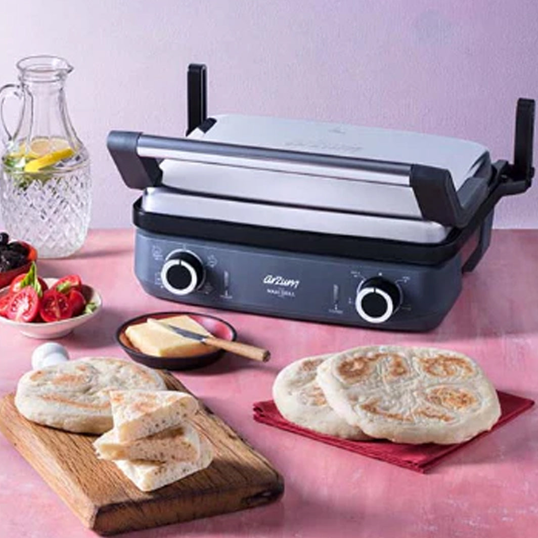 Arzum Maxi Grill/Pro AR2043-INX Multifunktionaler Kocher - Lahmacun- und Brotmaschine