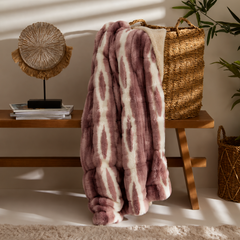 Karaca Rabbit Powder Sherpa TV-Decke Puderrosa, 130 × 150 cm