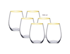 Pasabahce Amber Golden Touch lot de 6 verres de 570 ml