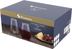 Pasabahce Amber Golden Touch set of 6 glasses of 570 ml