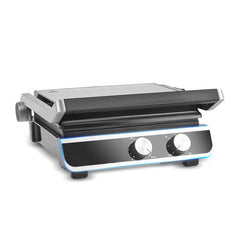 Karaca Nova Grill Kontaktgrill & Sandwich-Toaster mit Timer, 2000 W, Inox
