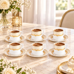 Karaca Vildan Espressotassen-Set für 6 Personen, 12-teilig, 100 ml