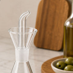 Öl Essig Set Glas mit Holzgriff, 3-teilig