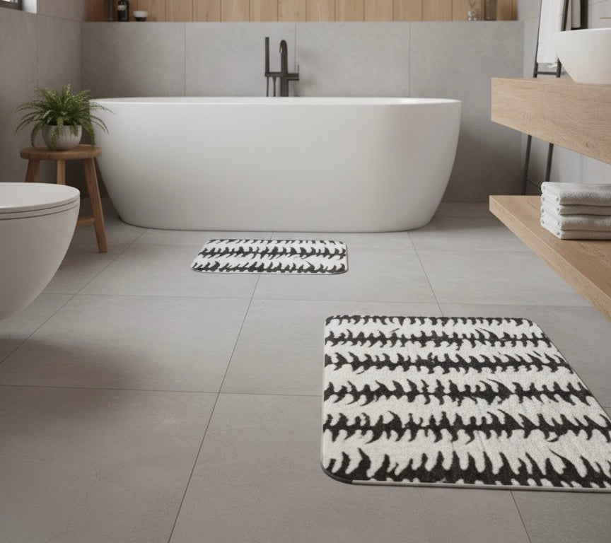 Bademattenset, Zebra-Muster, 2-teilig