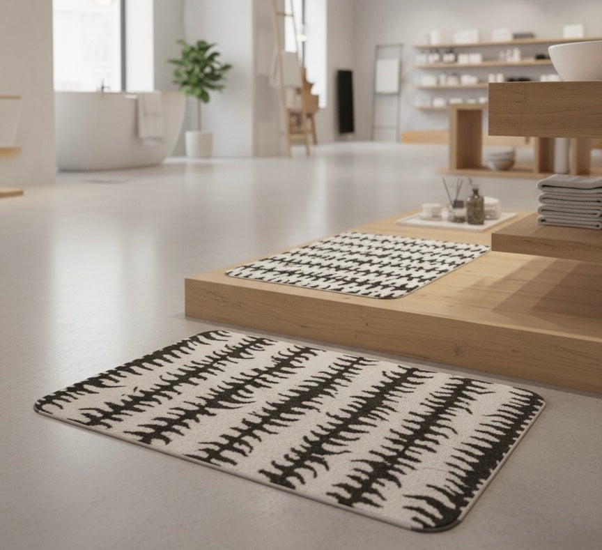 Bademattenset, Zebra-Muster, 2-teilig