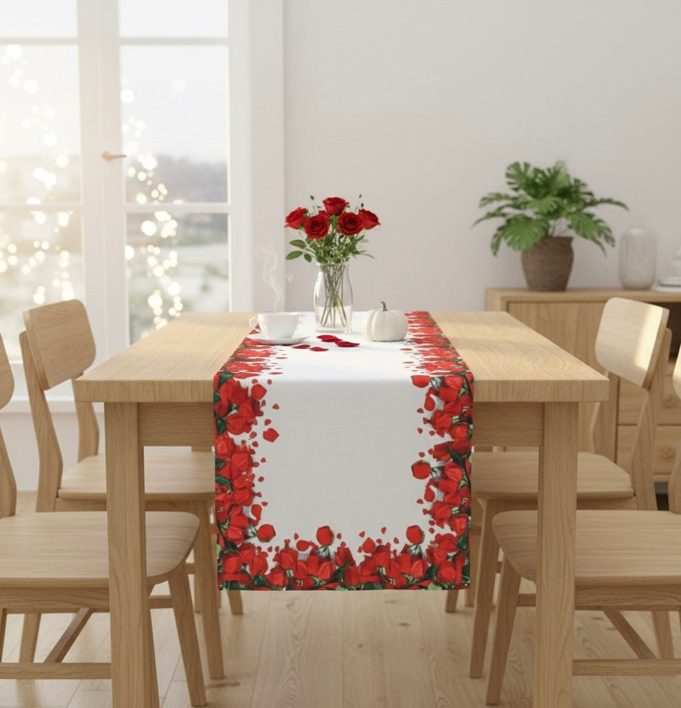 Chemin de table rose, 40x110cm