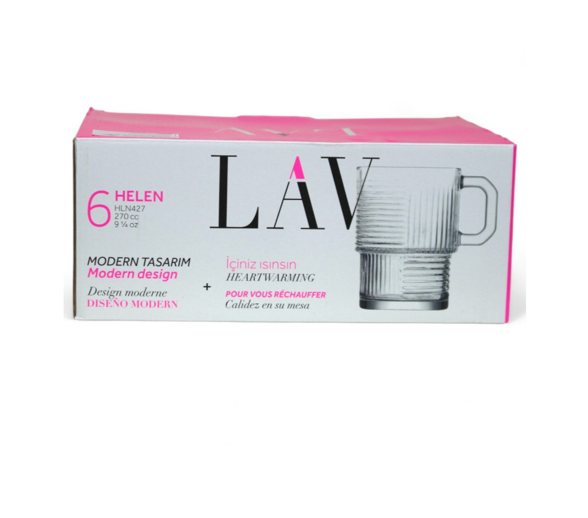 LAV Helen Teegläser mit Henkel – 6er Set, 270 ml