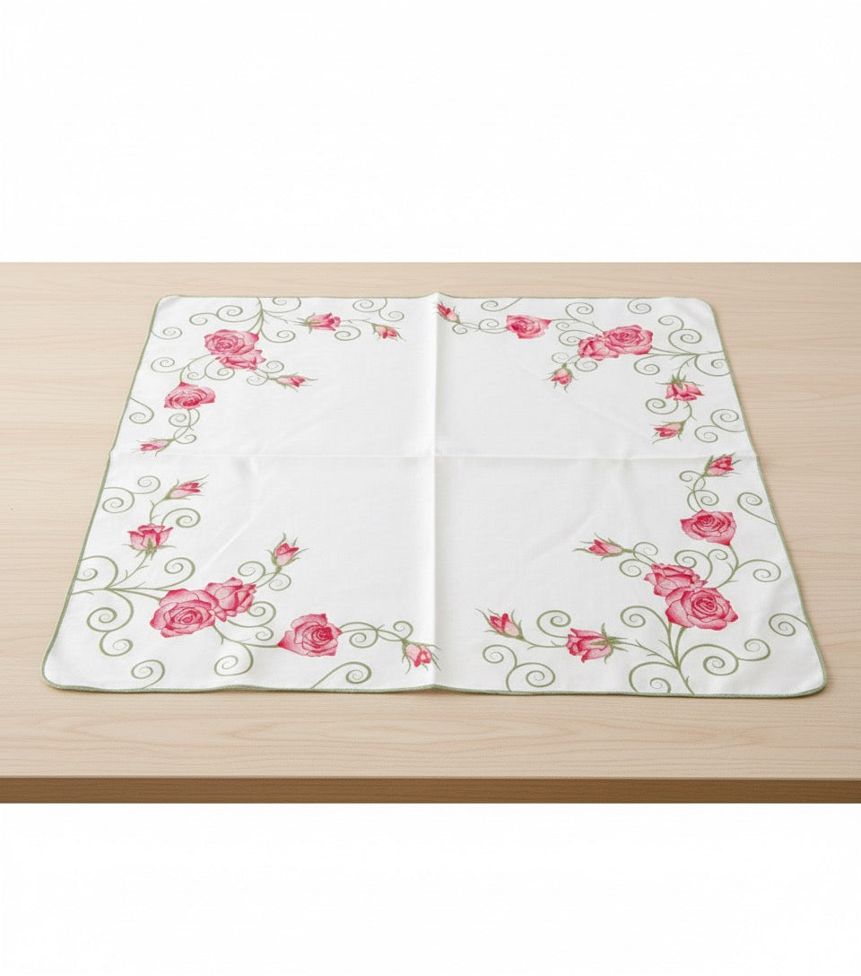 Nappe déco rose, 85x85cm